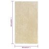 vidaXL High Pile Shaggy Rug Beige 80x150 cm 50 mm