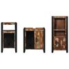 vidaXL Bathroom Furniture Set with Shelf 3 pcs Brown Solid Mango Wood