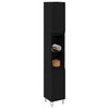 vidaXL Bathroom Cabinet Black Oak 30 x 30 x 190 cm Engineered Wood