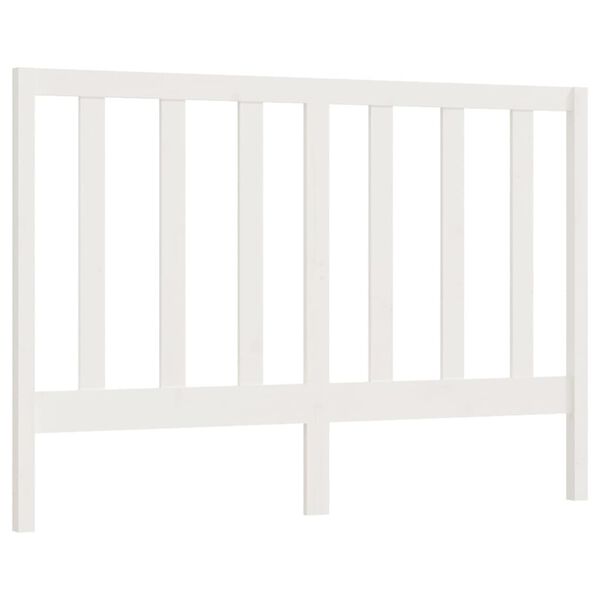 vidaXL Bed Headboard White 126x4x100 cm Solid Wood Pine
