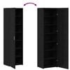 vidaXL Highboard 2 pcs Black Oak 50 x 42.5 x 185 cm