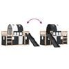 vidaXL Bunk Bed without Mattress with Slide White and Black 80x200 cm