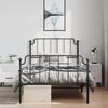 vidaXL Metal Bed Frame without Mattress with Footboard&nbsp;Black 100x190cm
