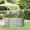 vidaXL Garden Raised Bed Silver 140x140x68 cm Galvanised Steel