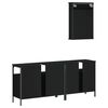 vidaXL 3 Piece Bathroom Furniture Set Black Engineered Wood