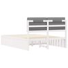 vidaXL Bed Frame with Upholstered Headboard Light Grey 140 x 200 cm