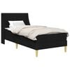 vidaXL Bed Frame with Mattress with Headboard Black 90 x 190 cm Fabric