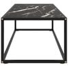 vidaXL Coffee Table Black with Black Marble Glass 120x50x35 cm