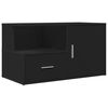 vidaXL Corner Cabinet Black 200x40x45 cm Engineered Wood