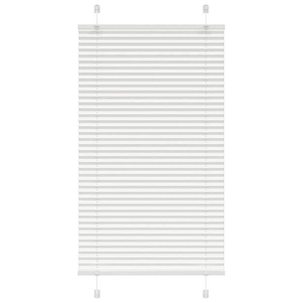 vidaXL Pleated Blind White 70x100 cm Fabric Width 69.4 cm Polyester
