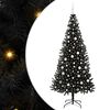 vidaXL Christmas Tree Black 210 cm PVC