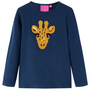 Kids' T-shirt with Long Sleeves Navy Blue 116