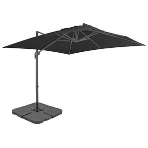 vidaXL Garden Parasol | Anthracite, Black | Aluminium, Steel, Plastic | Large