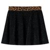 Kids' Skirt with Leopard Waistband Black 116