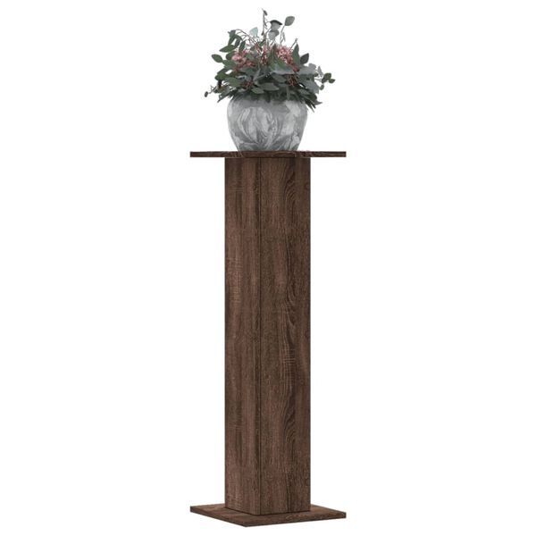 vidaXL Plant Stands 2 pcs Brown Oak 30x30x95 cm Engineered Wood