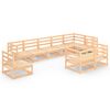 vidaXL 9 Piece Garden Lounge Set Solid Pinewood