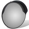 vidaXL Convex Traffic Mirror PC Plastic Black 30 cm Outdoor