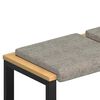 vidaXL Bench Cushion 2 pcs Faux Suede Fabric Light Grey Depth 35 cm