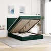 vidaXL Ottoman Bed with Mattresses Dark Green 140x200cm Velvet