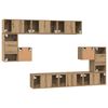 vidaXL TV Cabinet Set Wall-mounted 10 pcs Artisan Oak Engineered Wood