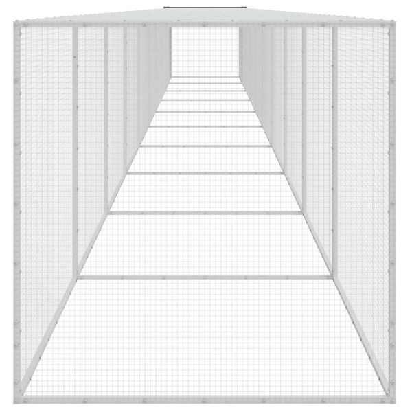 vidaXL Chicken Cage with Roof Anthracite 1003x98x90 cm Galvanised Steel