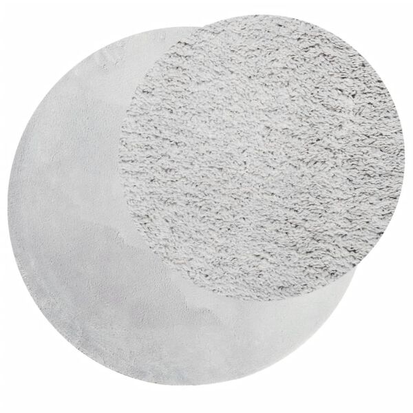 vidaXL Rug HUARTE Short Pile Soft and Washable Grey &Oslash; 80 cm