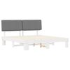 vidaXL Bed Frame with Upholstered Headboard Light Grey 200 x 200 cm