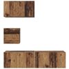 vidaXL TV Cabinet Set Wall-mounted 4 pcs Old Wood Engineered Wood
