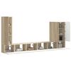 vidaXL TV Wall Cabinet Set Wall-mounted 6 pcs Sonoma Oak