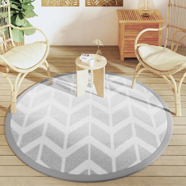 vidaXL Outdoor Carpet ARAKIL Grey &Oslash;160 cm PP