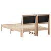 vidaXL Bed frame Brown and light grey 150 x 200 cm Solid pine wood