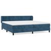 vidaXL Box Spring Bed with Mattress Dark Blue 200x200 cm Velvet
