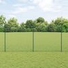 vidaXL Fence with Post Green 1.6 x 10 m Steel and PVC