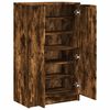 vidaXL Shoe Cabinet Smoked Oak 59x35x100 cm Engineered Wood