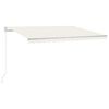 vidaXL Manual Retractable Awning 450x300 cm Cream