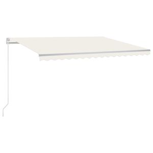 vidaXL Manual Retractable Awning 450x300 cm Cream