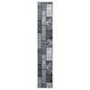 vidaXL Runner Rug BCF Grey with Block Pattern 60x500 cm