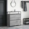 vidaXL Shoe Cabinet with 4 Flip-Drawers Grey Sonoma 100x34x112 cm