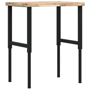 vidaXL Workbench 80x60x(73-99,5) cm Solid Wood Acacia Rectangular
