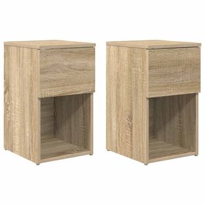 vidaXL Bed Cabinet 2 pcs Sonoma Oak 29 x 31.5 x 49 cm Engineered Wood
