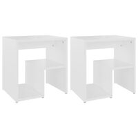 vidaXL Bed Cabinets 2 pcs White 40x30x40 cm Engineered Wood