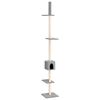 vidaXL Floor to Ceiling Cat Tree Light Grey 250.5-276.5 cm