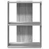 vidaXL Bookcase 3-Tier Grey Sonoma 60x30x80 cm Engineered Wood