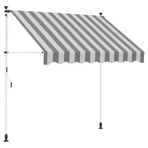 vidaXL Manual Retractable Awning Anthracite and White 200 cm