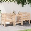 vidaXL Garden Chairs 2 pcs 61.5x53x71 cm Solid Wood Pine
