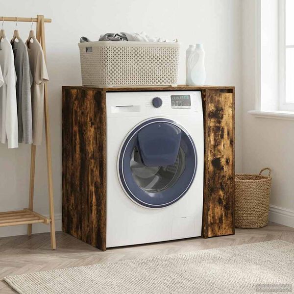 vidaXL Wash Machine Cabinet Smoked Oak 87 x 60 x 89 cm Engineered wood