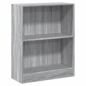 vidaXL Bookshelf Grey Sonoma 60x24x76 cm Engineered Wood