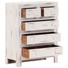 vidaXL Drawer Cabinet White 58x30x75 cm Solid Acacia Wood