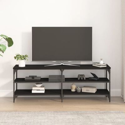 vidaXL TV Cabinet Black 140x30x50 cm Engineered Wood