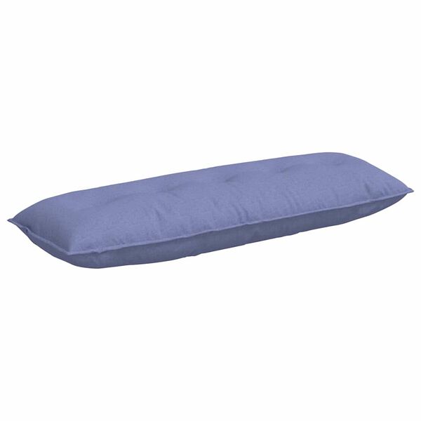 vidaXL Back Pillow Jeans Blue 140 x 19 x 50 cm Fabric